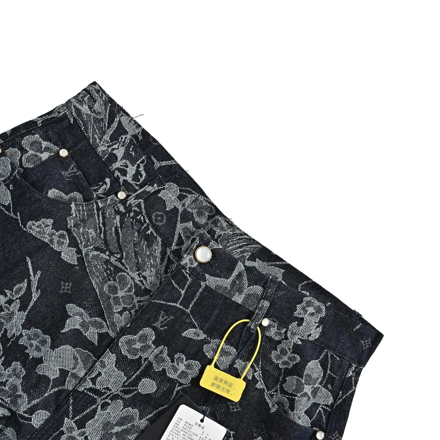 Louis Vuitton/Louis Vuitton floral denim suit shorts